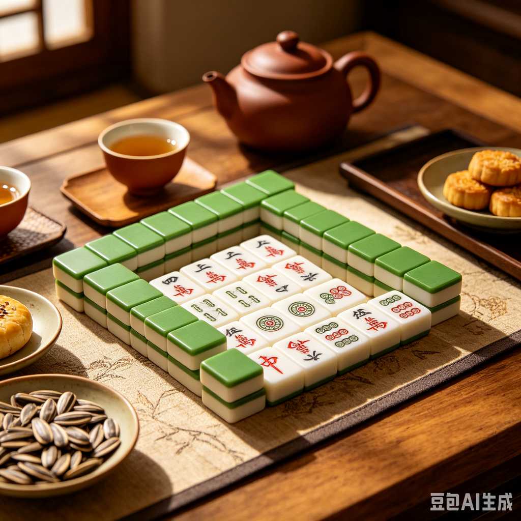 modern text mahjong tiles